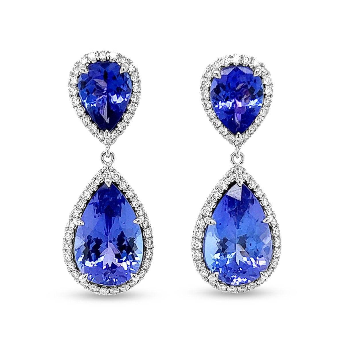 Offers Tanzanite Halo Earring, Dangle drop Halo Stud Earring, Lever Back Earring, Tanzanite Stud Earring Gift For Her Fine Jewelry Gift love Mother