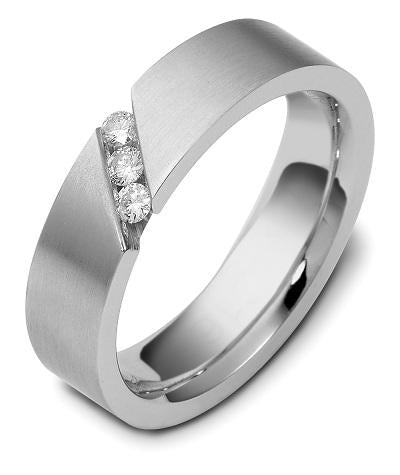 Modern Men's Diamond Wedding Band - 1668