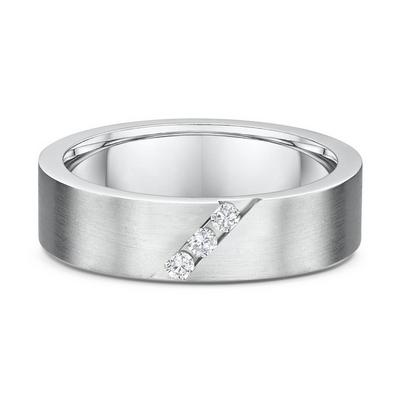 Modern Men's Diamond Wedding Band - 1668