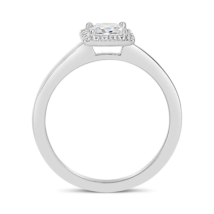 Modern Diamond Halo Engagement Ring - YJA2580R-PC