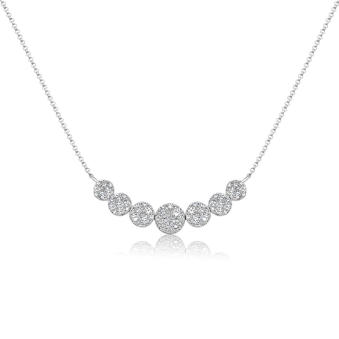 14K Diamond Cluster Necklace - 100950NW