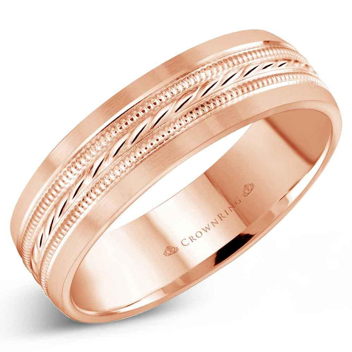 Men's Carved Wedding Band - WB-8082