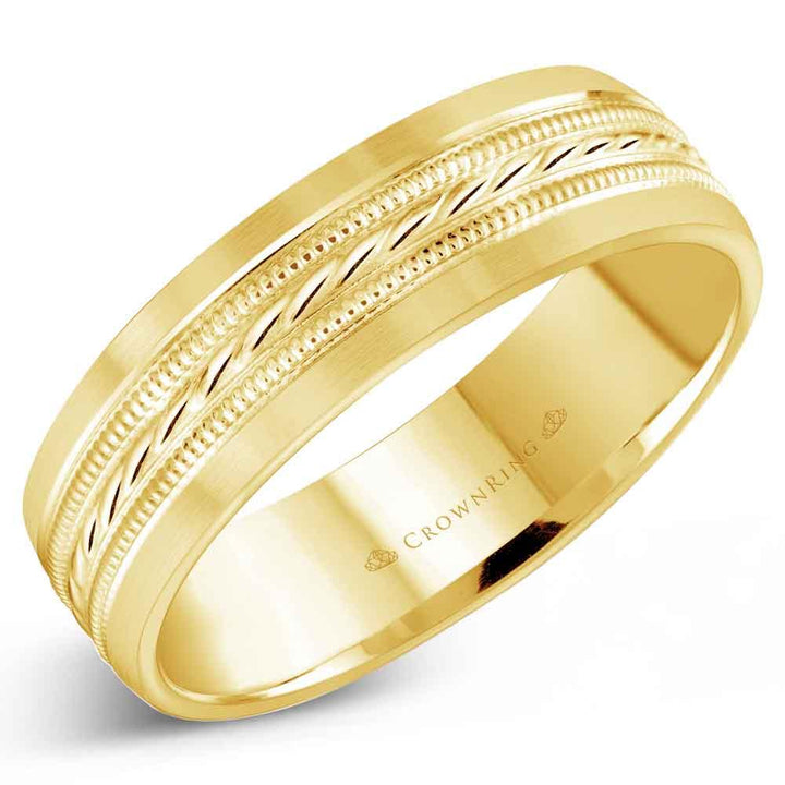 Men's Carved Wedding Band - WB-8082