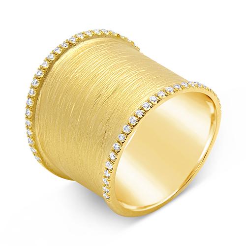 14K Yellow Gold Diamond Ring - 5889