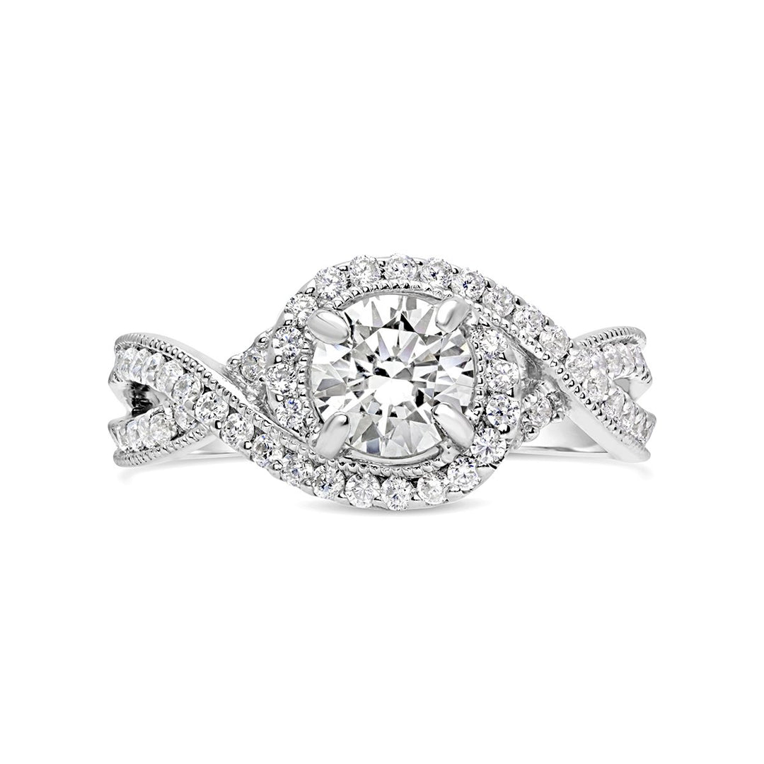 Vintage Inspired Diamond Engagement Ring - GSR07462