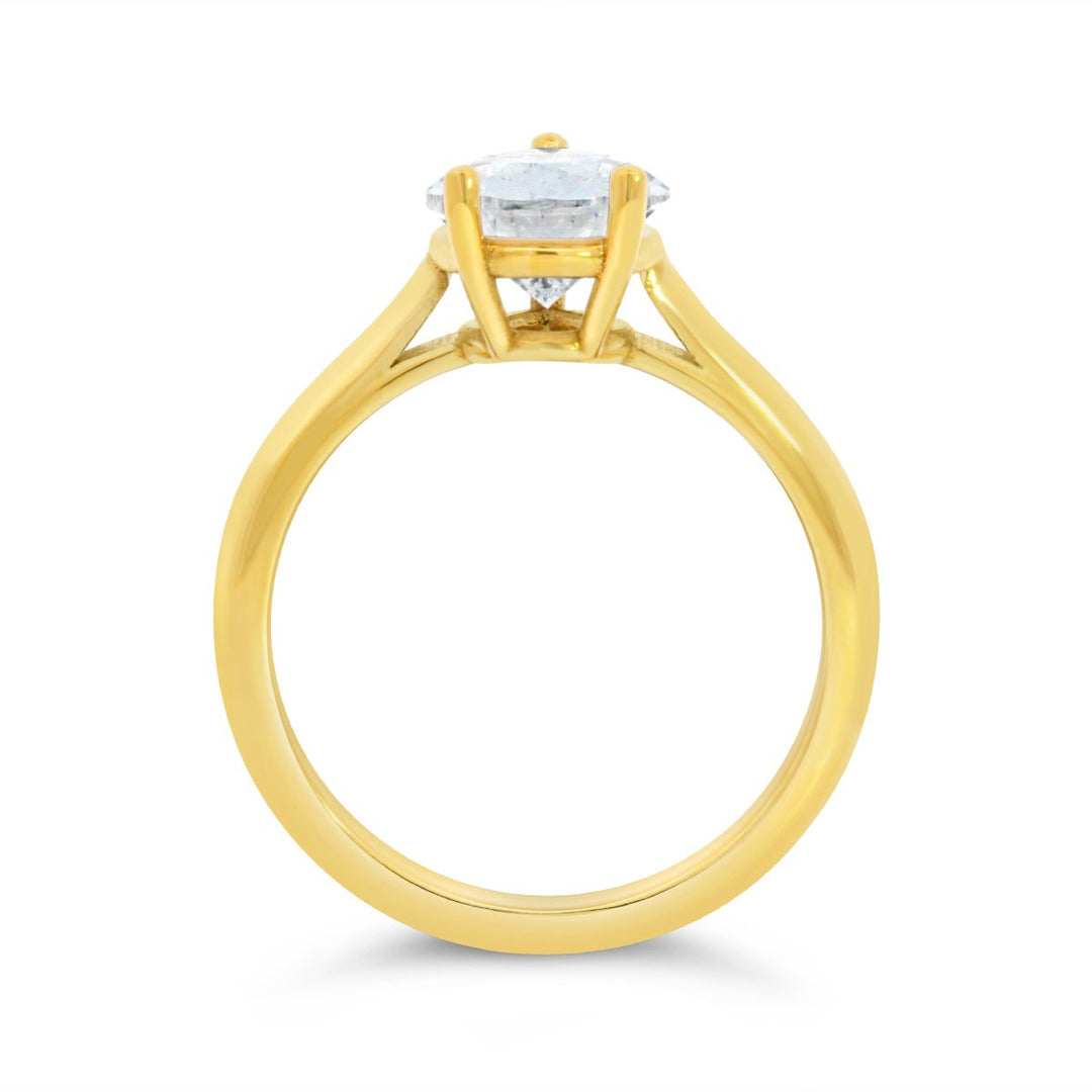 Solitire Diamond Engagement Ring with Basket - 45166-PS