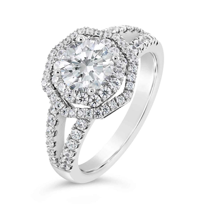 Double Halo Diamond Engagement Ring  – The Diamond Guys Collection